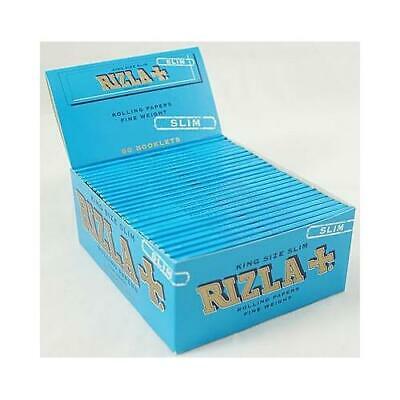 RIZLA BLUE KING SIZE SLIM CIGARETTE ROLLING PAPERS 1!0mm ROLL YOUR OWN KINGSIZE