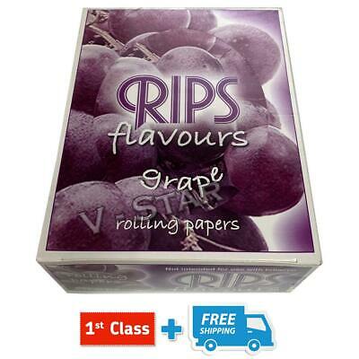 FULL BOX OF RIPS FLAVOURED ROLLS CIGARETTE ROLLING PAPERS 4 METER LONG 24 PACKS