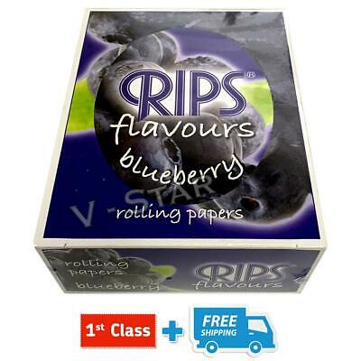 FULL BOX OF RIPS FLAVOURED ROLLS CIGARETTE ROLLING PAPERS 4 METER LONG 24 PACKS