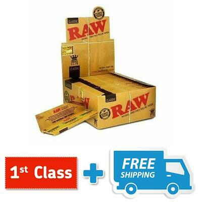 RAW CLASSIC KING SIZE NATURAL UNREFINED ROLLING PAPERS SMOKING RAW FILTER TIPS