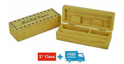 Genuine Wooden Rolling Box Grass Leaf Tobacco Rizla Smoking Storage Tub