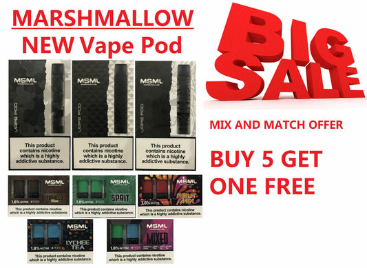 Authentic Limitless Marshmallow Pod System Vape Starter Kit Pocket Size UK