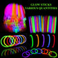 GLOW STICKS 100 x 8" NEON BRACELETS 100 CONNECTORS RAVE DISCO FESTIVAL PARTY UV