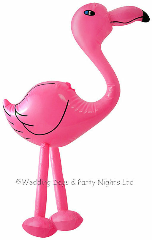 64cm Inflatable Blow Up Pink Flamingo Hawaiian Tropical Pool Party Decoration