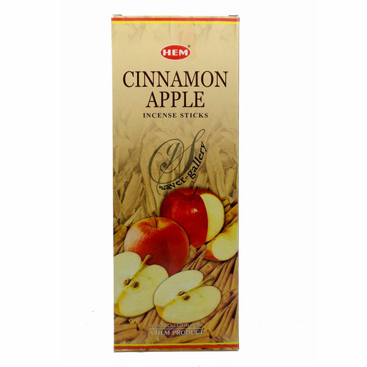 HEM CINNAMON APPLE INCENSE STICK HEX TUBES 6 PACKS x 20 STICK = 120 STICK - 4619