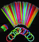 GLOW STICKS 100 x 8" NEON BRACELETS 100 CONNECTORS RAVE DISCO FESTIVAL PARTY UV