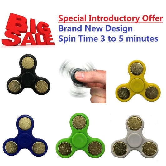 2017 Fidget Tri Spinner Hand Finger STEEL Spin Bearing EDC Anti Stress Toys Gift