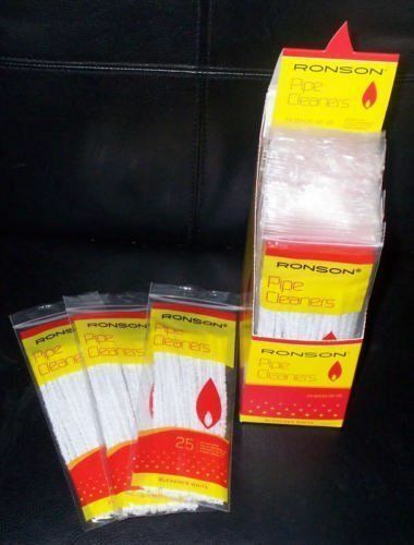 3 Bags of Bleached White Ronson Pipe Cleaners 25 a Bag