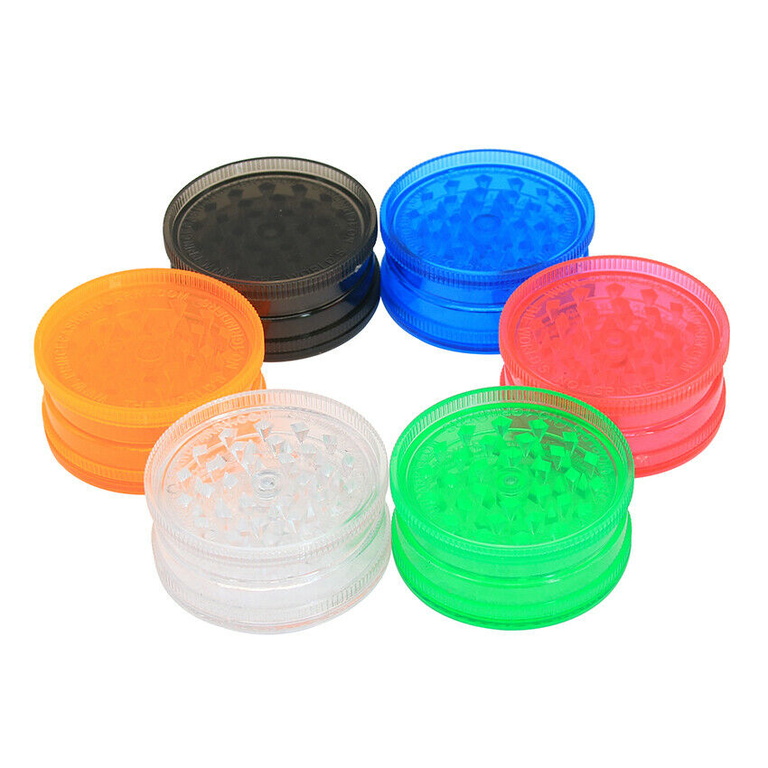 Choose Colour Magnetic 60mm 3 Part No 1 Grinder Plastic Herb Tobacco Storage