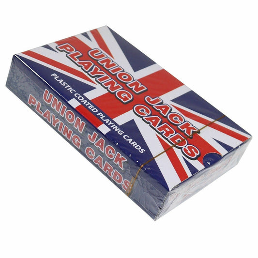 Sealed Pack Union Jack Plastic Coated Playing Cards 9 cm x 6 cm Poker Rummy