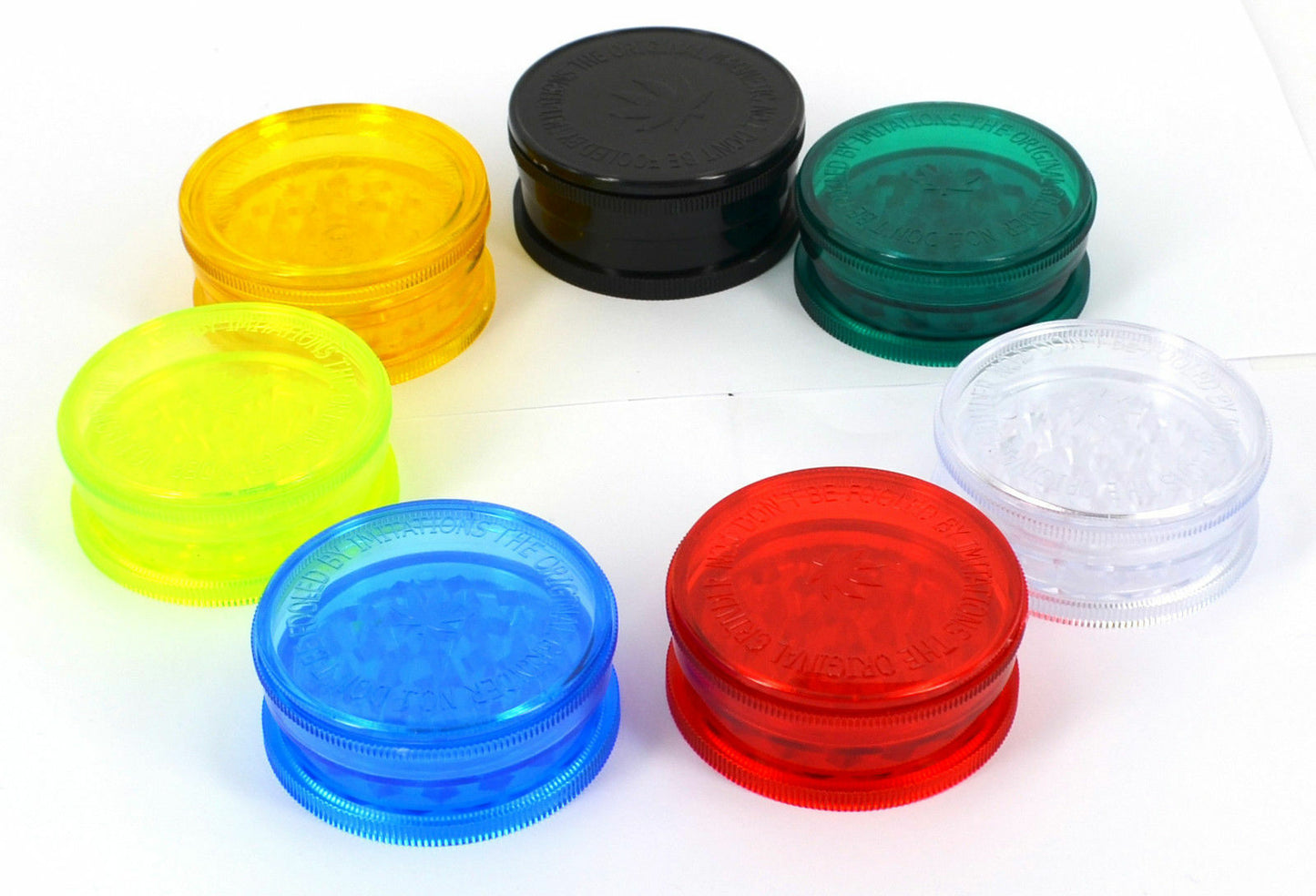 New 60mm Grinder 3 / 5 Part Herb Plastic Shark Teeth Extra Storage Magnetic
