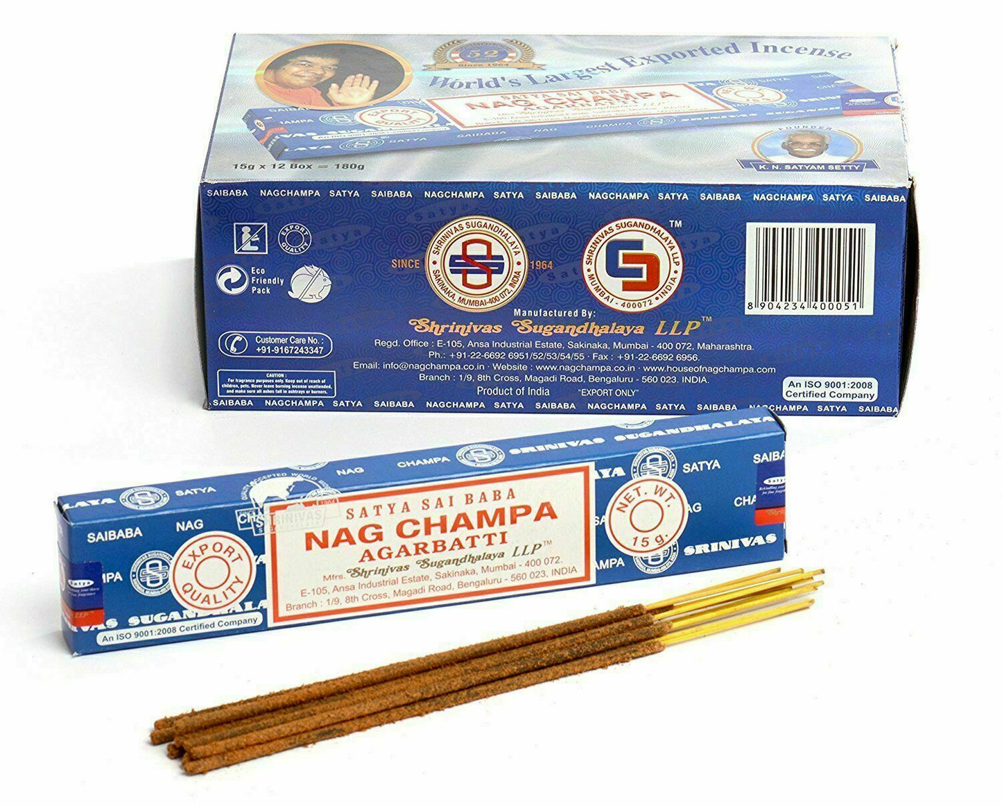 Satya Genuine Nag Champa Incense Sticks Joss 15g (mixed scents) 70+