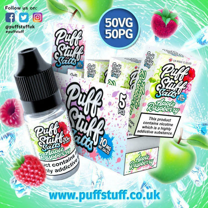PUFF STUFF SALTS ELiquid Nic Salt Vape Juice 10ml 50VG/50PG 10mg/20mg 21 Flavour