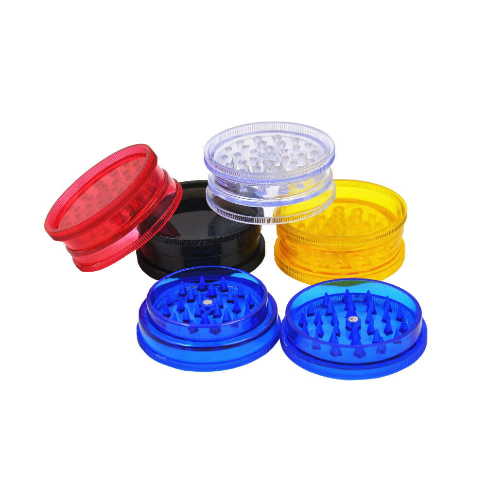 Choose Colour Magnetic 60mm 3 Part No 1 Grinder Plastic Herb Tobacco Storage