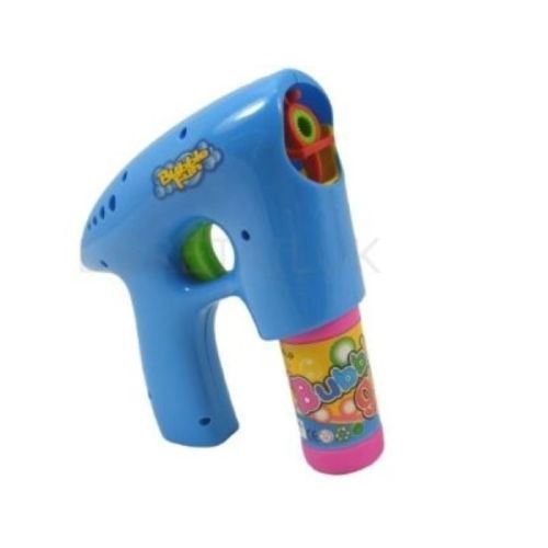 Set of 10 Bubble Gun Shooter with free 2 free bubble solution pink or blue 3+